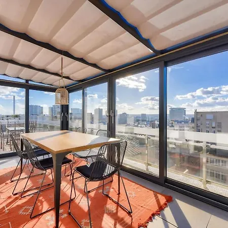 Splendide Terrasse Avec Vue Tour Eiffel Parijs