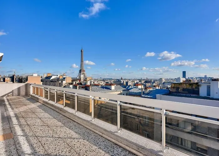 Splendide Terrasse Avec Vue Tour Eiffel * Париж
