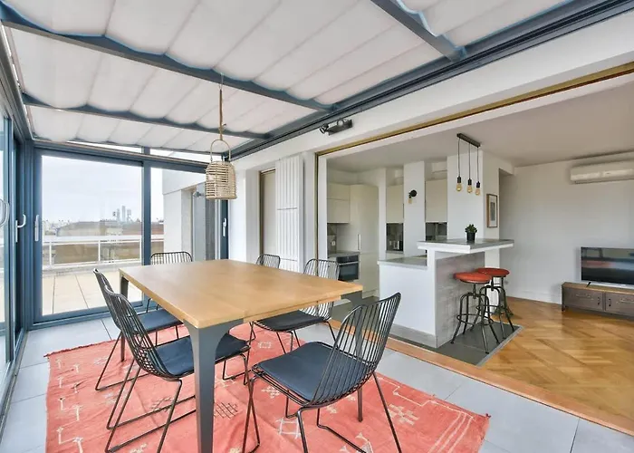 Splendide Terrasse Avec Vue Tour Eiffel Апартаменты Париж