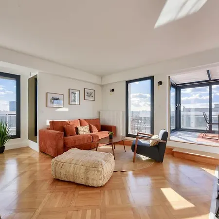 Apartament Splendide Terrasse Avec Vue Tour Eiffel Paryż