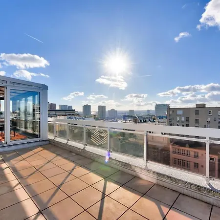 公寓 Splendide Terrasse Avec Vue Tour Eiffel *